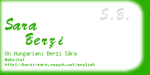 sara berzi business card
